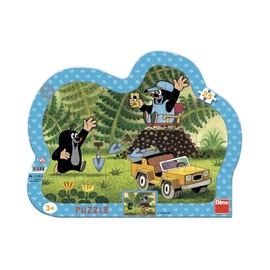 Puzzle Krtek se žlutým autem 25 dílků deskové