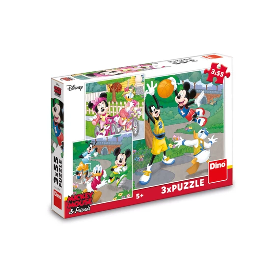 Puzzle Mickey a Minnie sportovci 3x55 dílků - slide 2
