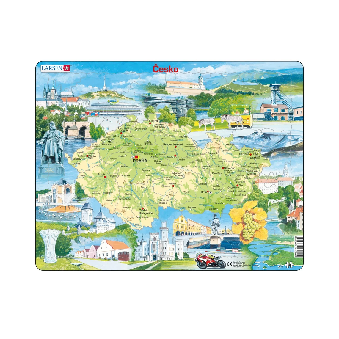 Česká republika památky - Vzdělávací puzzle - slide 0