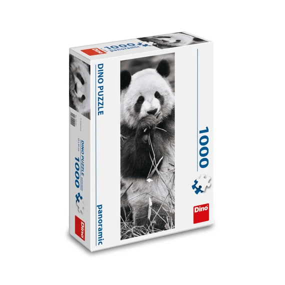 Puzzle Panda v trávě 1000 dílků panoramic - slide 2