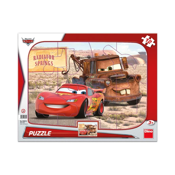 Puzzle Cars: Blesk & Burák 12 dílků deskové - slide 0