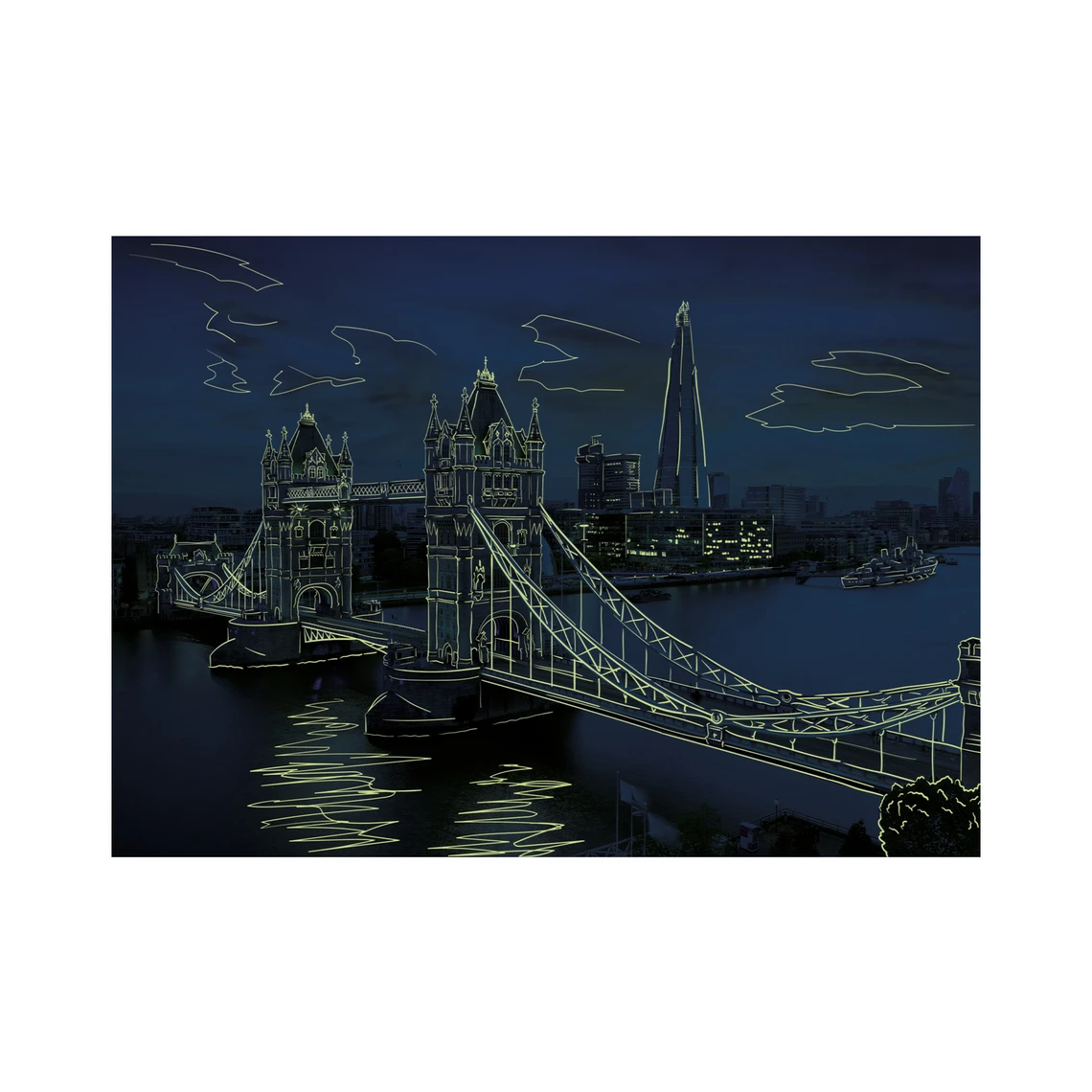 Puzzle Soumrak nad Tower Bridge 1000 dílků neon - slide 4