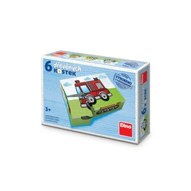 Dřevěné kostky Doprava – 6 kostek