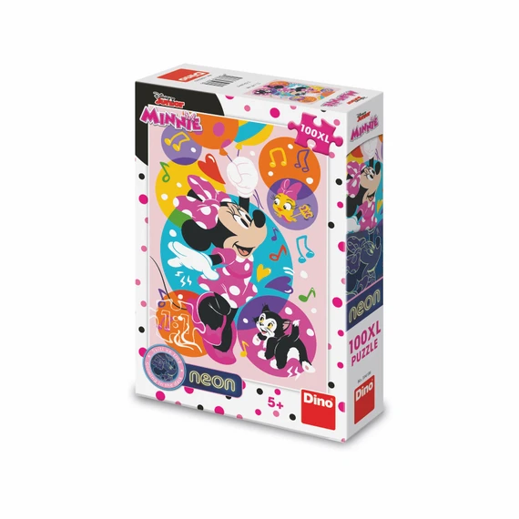 Puzzle Svítící Minnie a balónky 100 xl dílků neon - slide 0