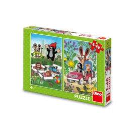 Puzzle Krtek se raduje 2x48 dílků