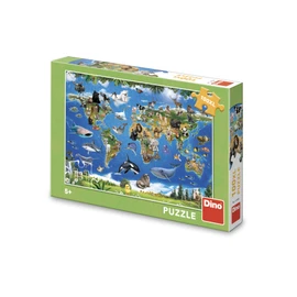 Puzzle Mapa zvířat 100 XL dílků
