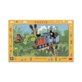 Puzzle Krtek a lokomotiva 15 dílků deskové