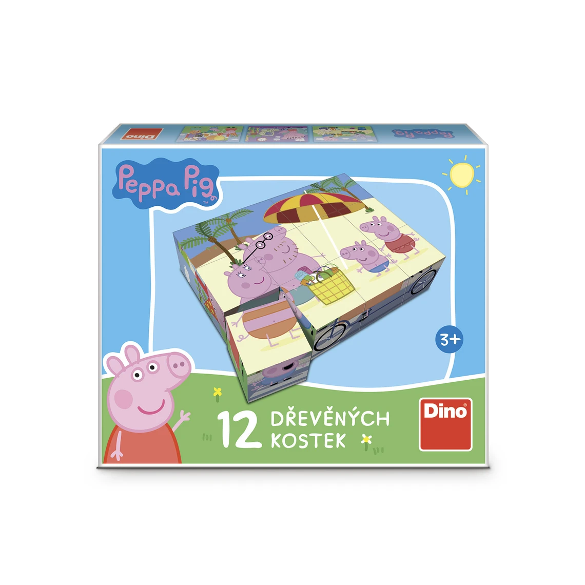 Dřevěné licenční kostky Peppa Pig – 12 kostek - slide 1