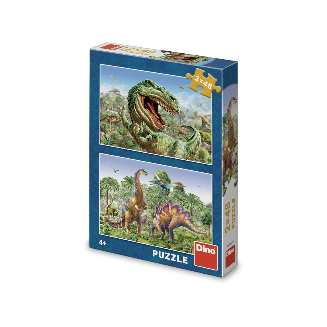 Puzzle Souboj dinosaurů 2x48 dílků - slide 0