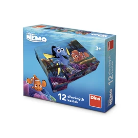 Dřevěné kostky Nemo – 12 kostek