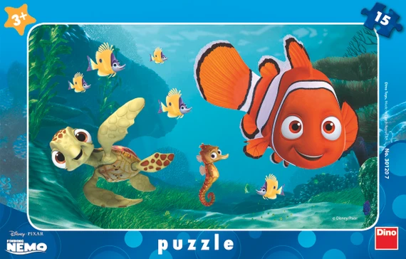 Puzzle Nemo a želva 15 dílků deskové - slide 1