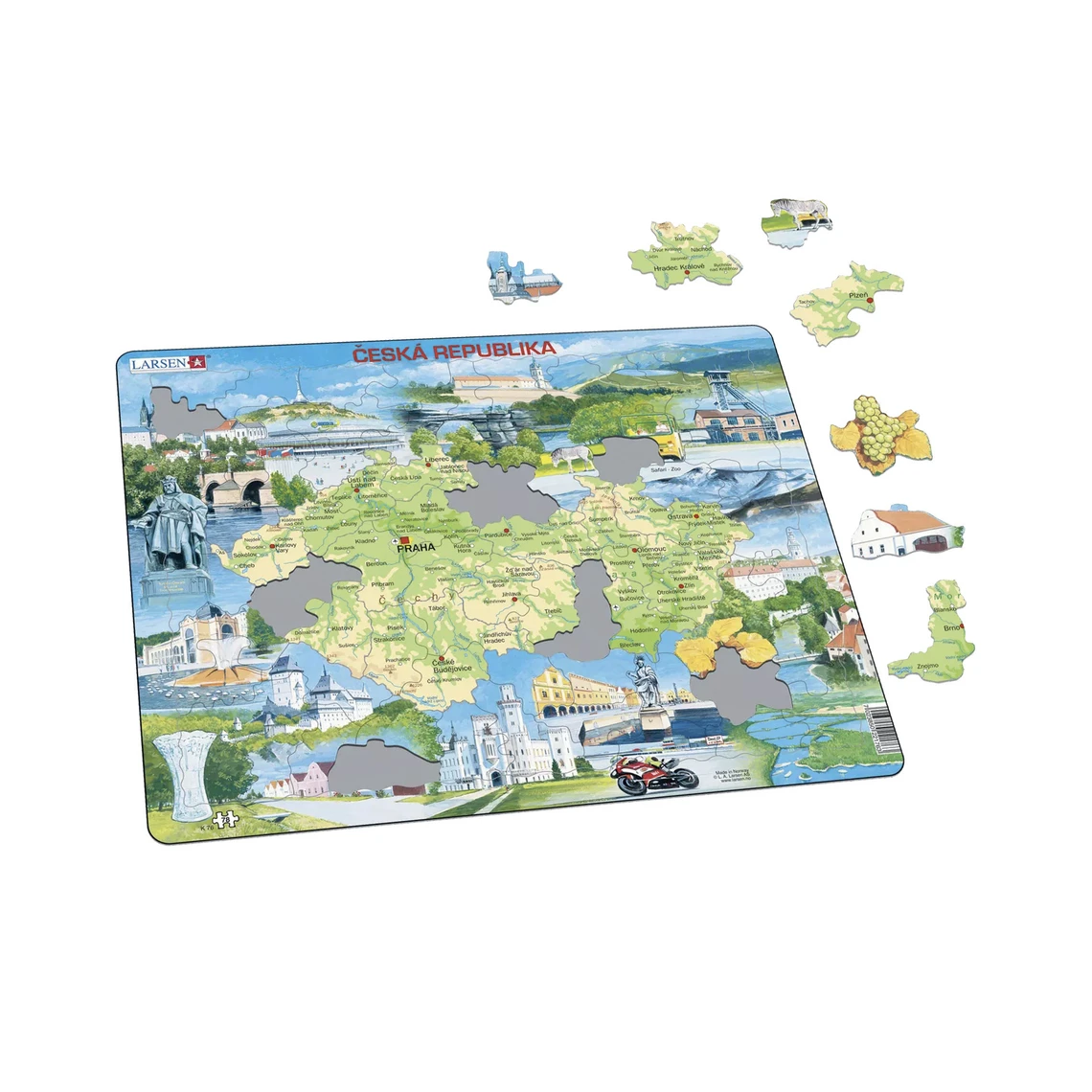 Česká republika památky - Vzdělávací puzzle - slide 1
