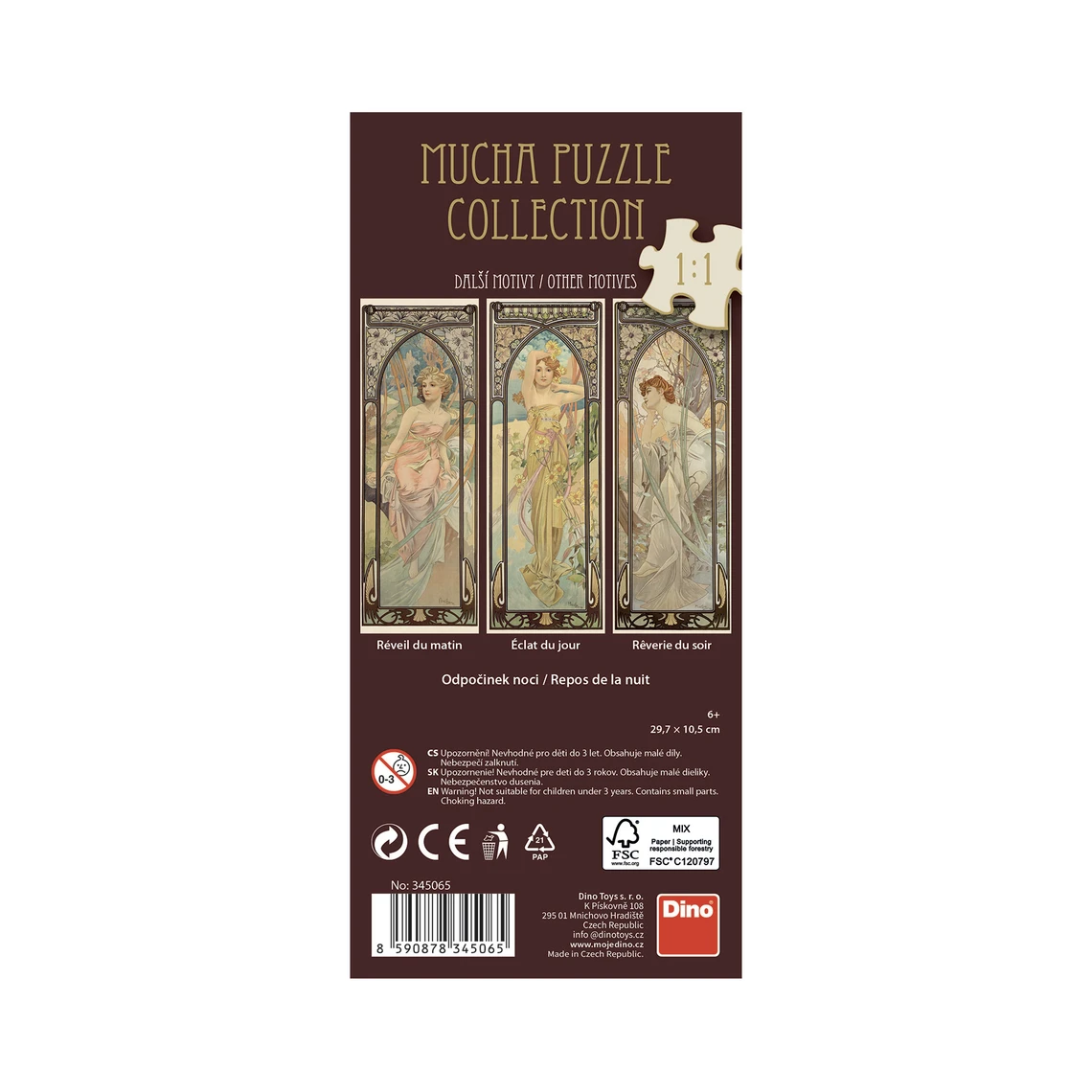 Alfons Mucha – Odpočinek noci 75 panoramic Puzzl - slide 3