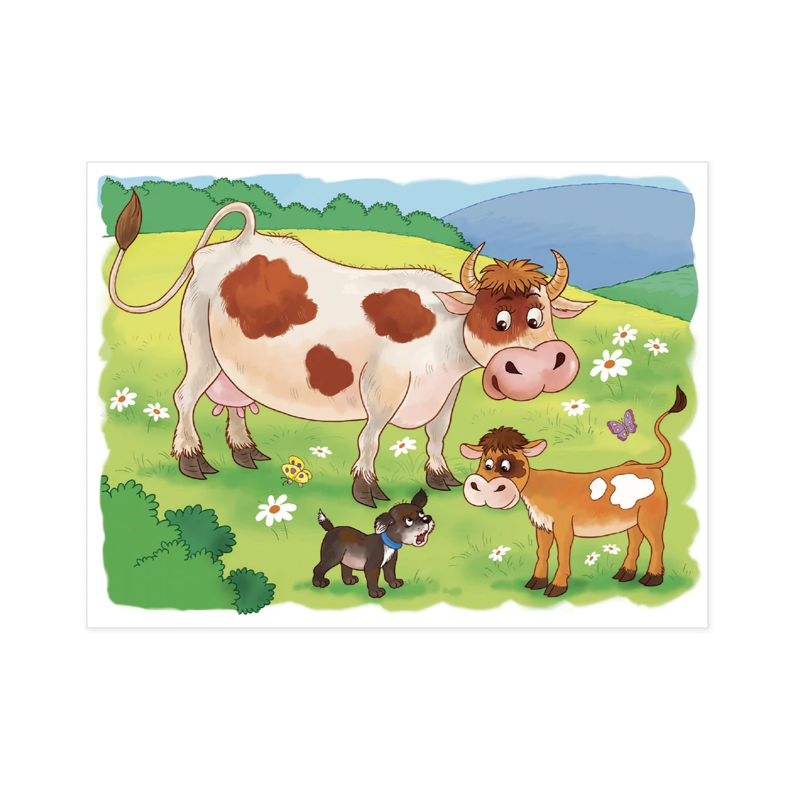 Dřevěné kostky Na farmě – 12 kostek - slide 3