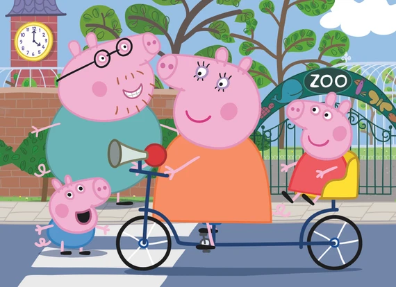 Dřevěné kostky Peppa Pig – 12 kostek - slide 5