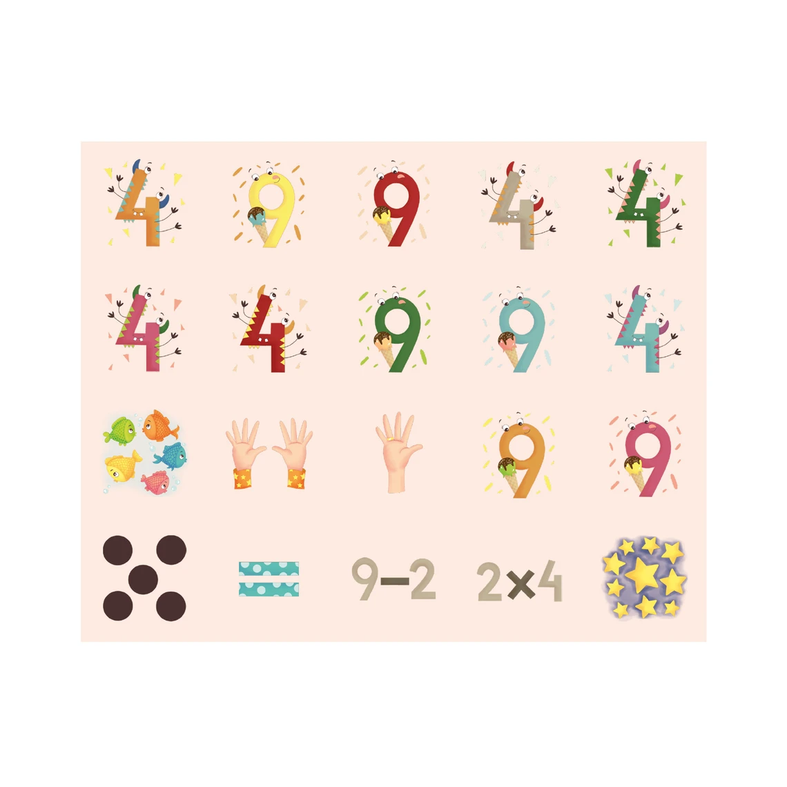 Dřevěné kostky Čísla – 20 kostek - slide 9