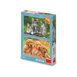 Puzzle Pejci a kočičky 2x48 dílků