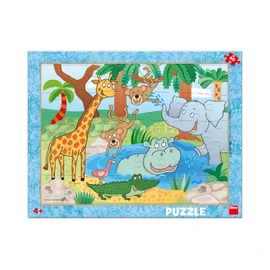 Puzzle Zvířátka v Zoo 40 dílků deskové