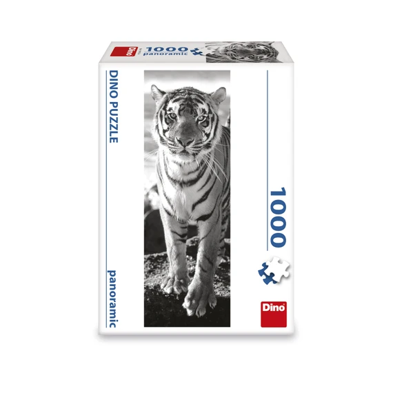 Puzzle Černo-bílý tygr 1000 dílků panoramic - slide 1