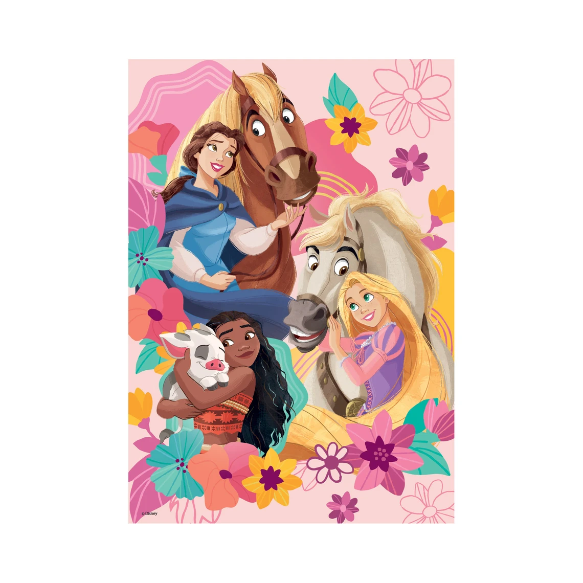 Puzzle PRINCEZNY SE ZVÍŘÁTKY 200 dílků diamond - slide 3