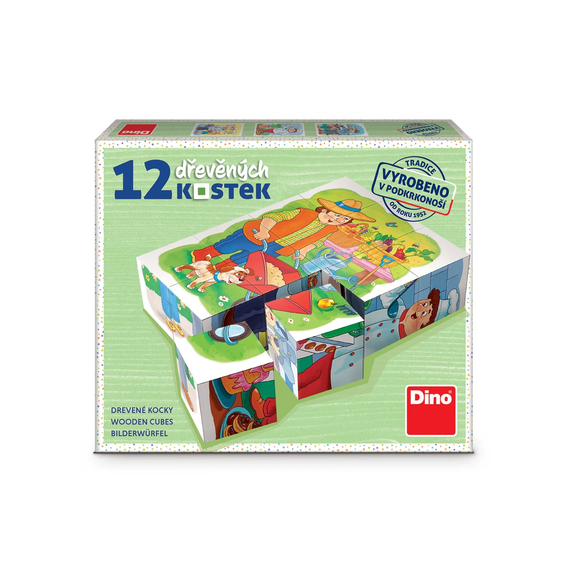 Dřevěné kostky Povolání – 12 kostek - slide 1