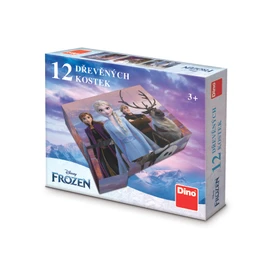 Dřevěné licenční kostky Frozen II – 12 kostek