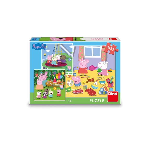 Puzzle Peppa Pig: Na prázdninách 3x55 dílků - slide 1