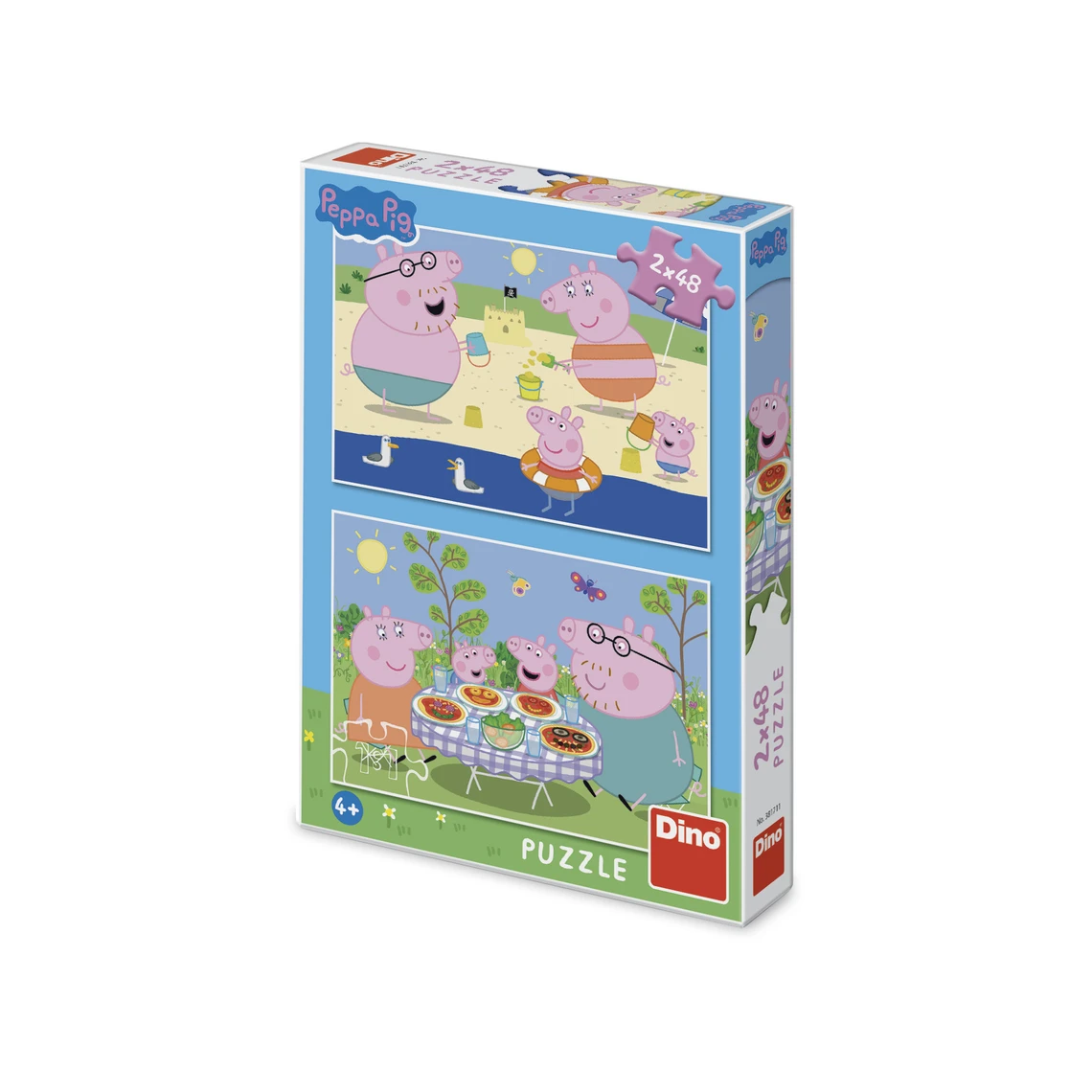 Puzzle Peppa Pig: Na dovolené 2x48 dílků - slide 0