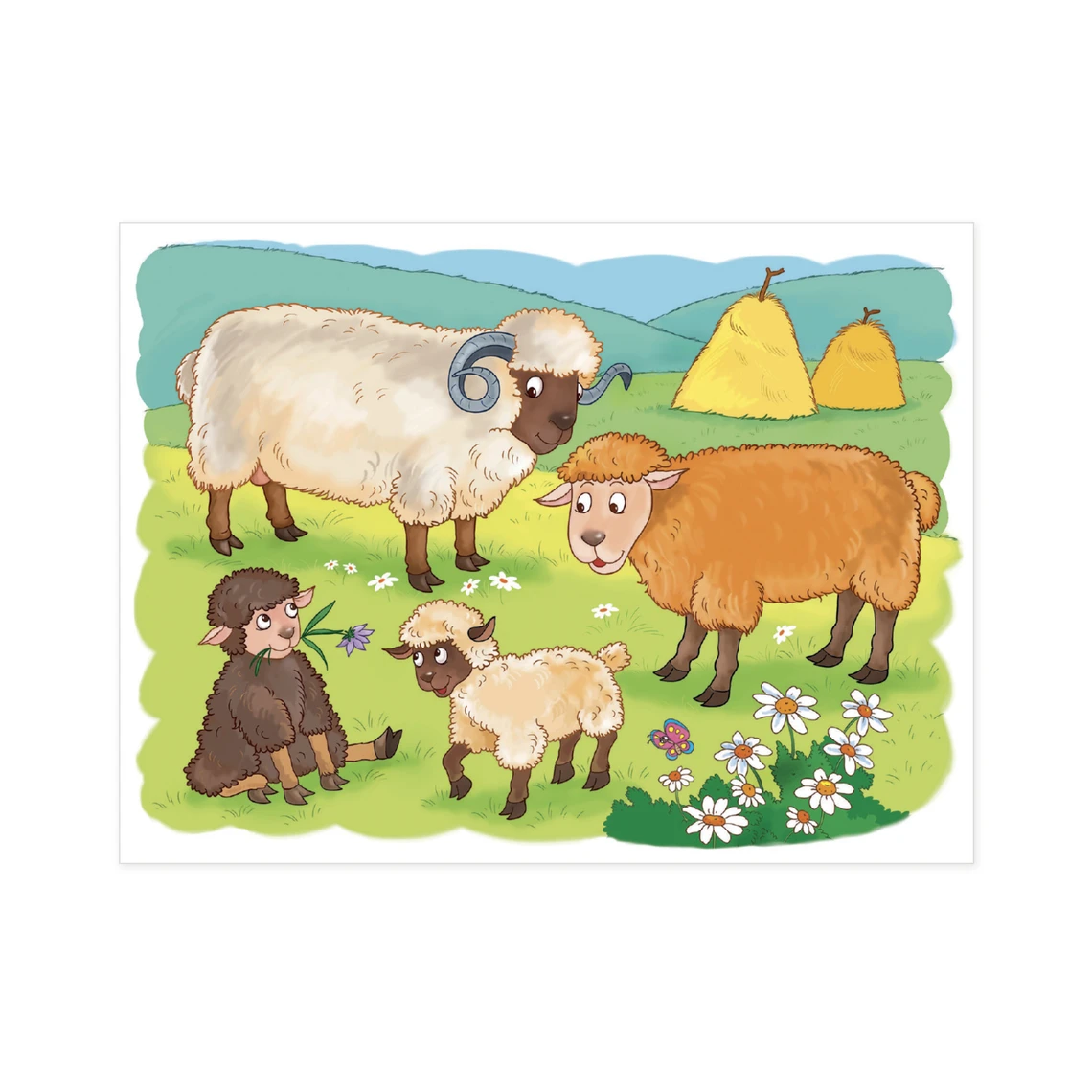 Dřevěné kostky Na farmě – 12 kostek - slide 6