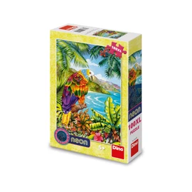 Puzzle Papoušek v džungli 100 xl dílků neon
