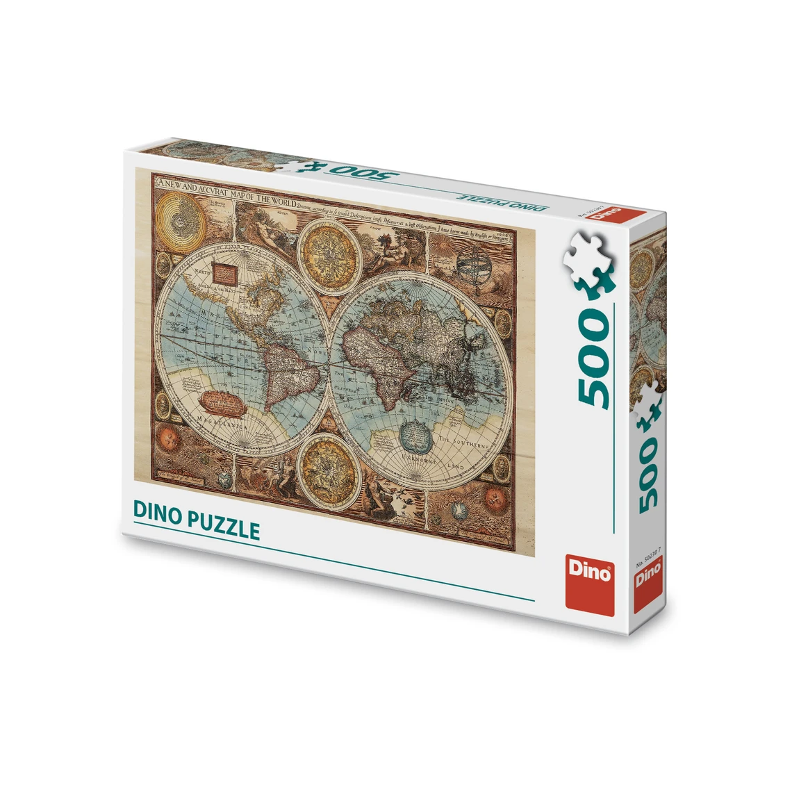 Puzzle Mapa světa z roku 1626 500 dílků - slide 0