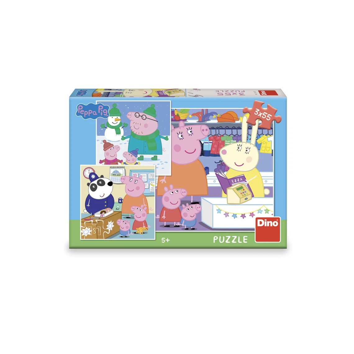 Puzzle Peppa Pig: Veselé odpoledne 3x55 dílků - slide 1