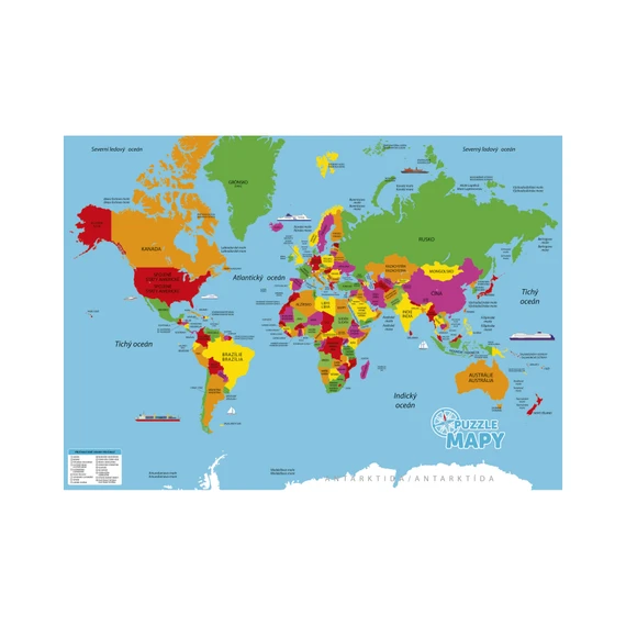Puzzle mapy Svět 82 dílků speciál - slide 3