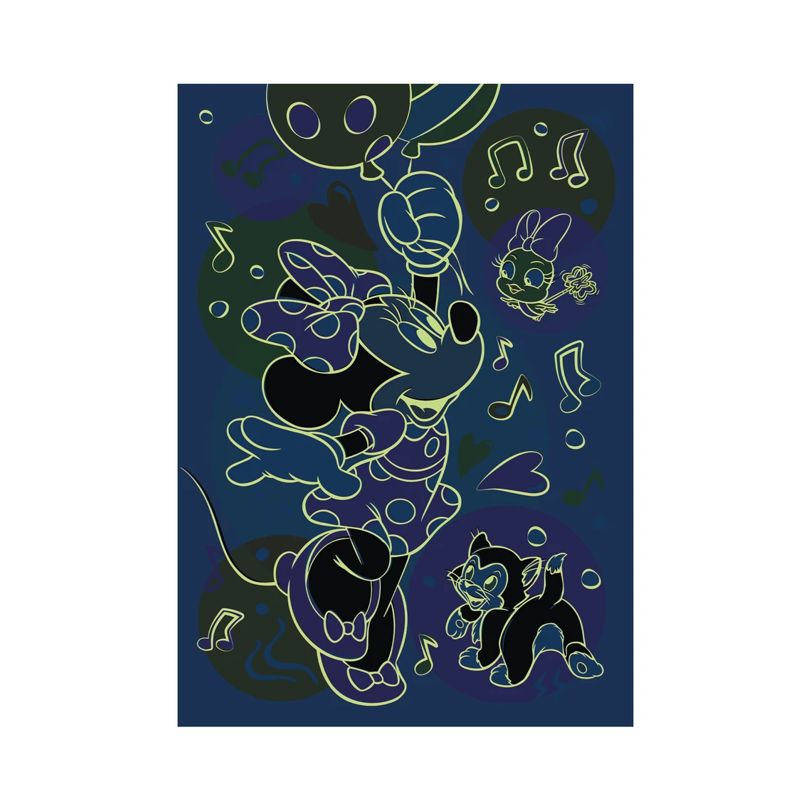 Puzzle Svítící Minnie a balónky 100 xl dílků neon - slide 4