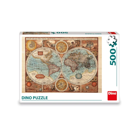 Puzzle Mapa světa z roku 1626 500 dílků - slide 1
