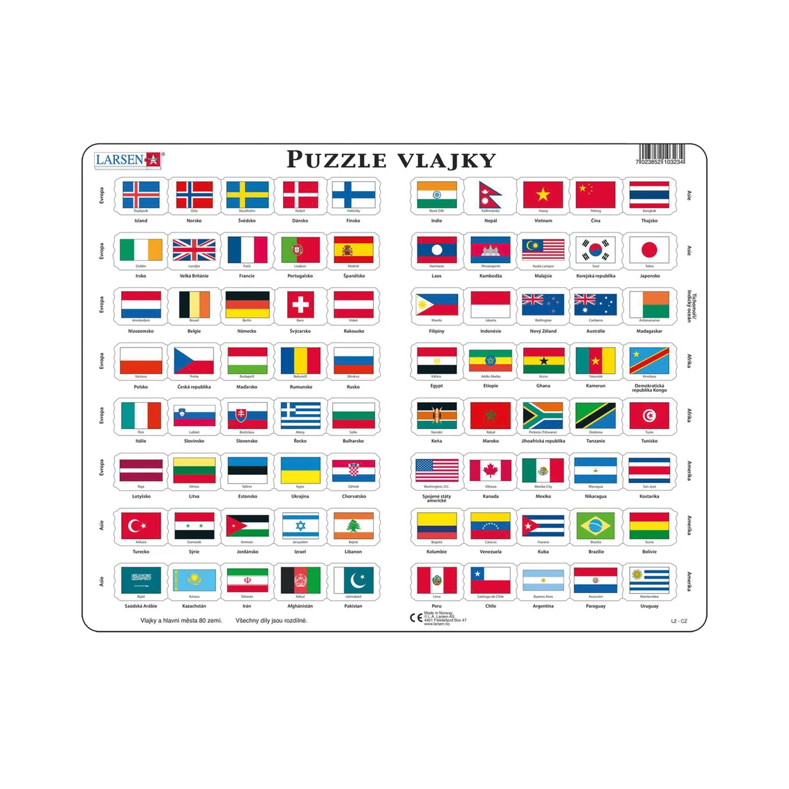 Vlajky - Vzdělávací puzzle - slide 0