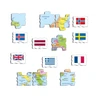 Evropa mapa / vlajky - Vzdělávací puzzle - slide 1