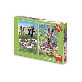 Puzzle Krtek se raduje 2x48 dílků