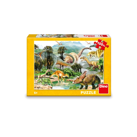 Puzzle Život Dinosaurů 100 xl dílků - slide 1