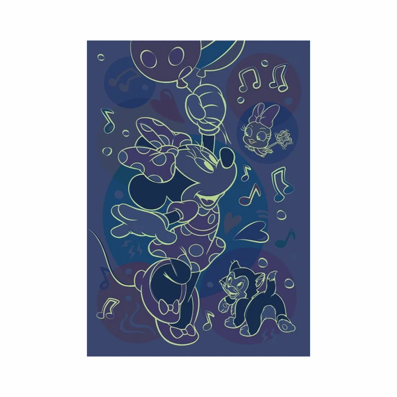 Puzzle Svítící Minnie a balónky 100 xl dílků neon - slide 4