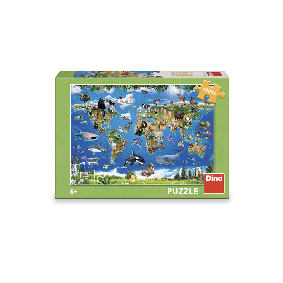 Puzzle Mapa zvířat 100 XL dílků - slide 1