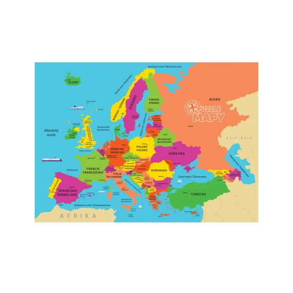 Puzzle mapy Evropa 69 dílků speciál - slide 3