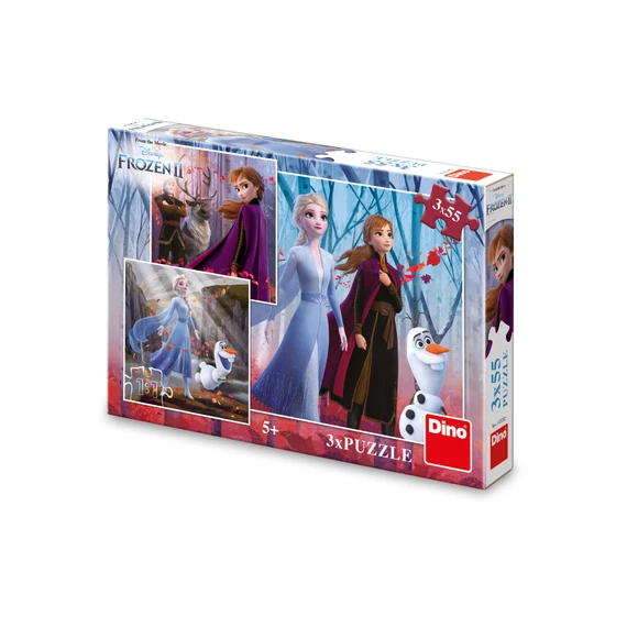 Puzzle Frozen II 3x jinak 3x55 dílků - slide 0