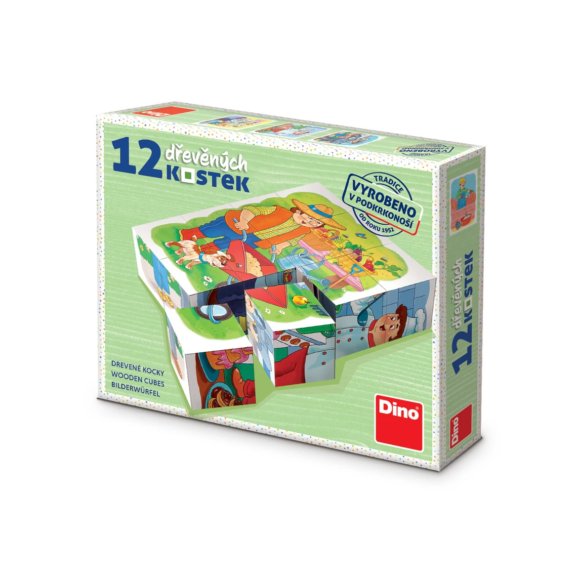 Dřevěné kostky Povolání – 12 kostek - slide 0
