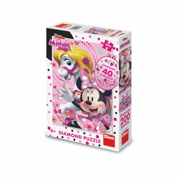 Puzzle Diamantová Minnie Mouse 200 dílků diamond - slide 0