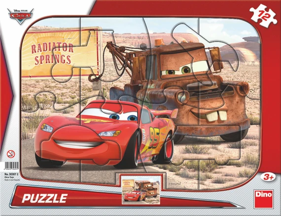 Puzzle Cars: Blesk & Burák 12 dílků deskové - slide 1