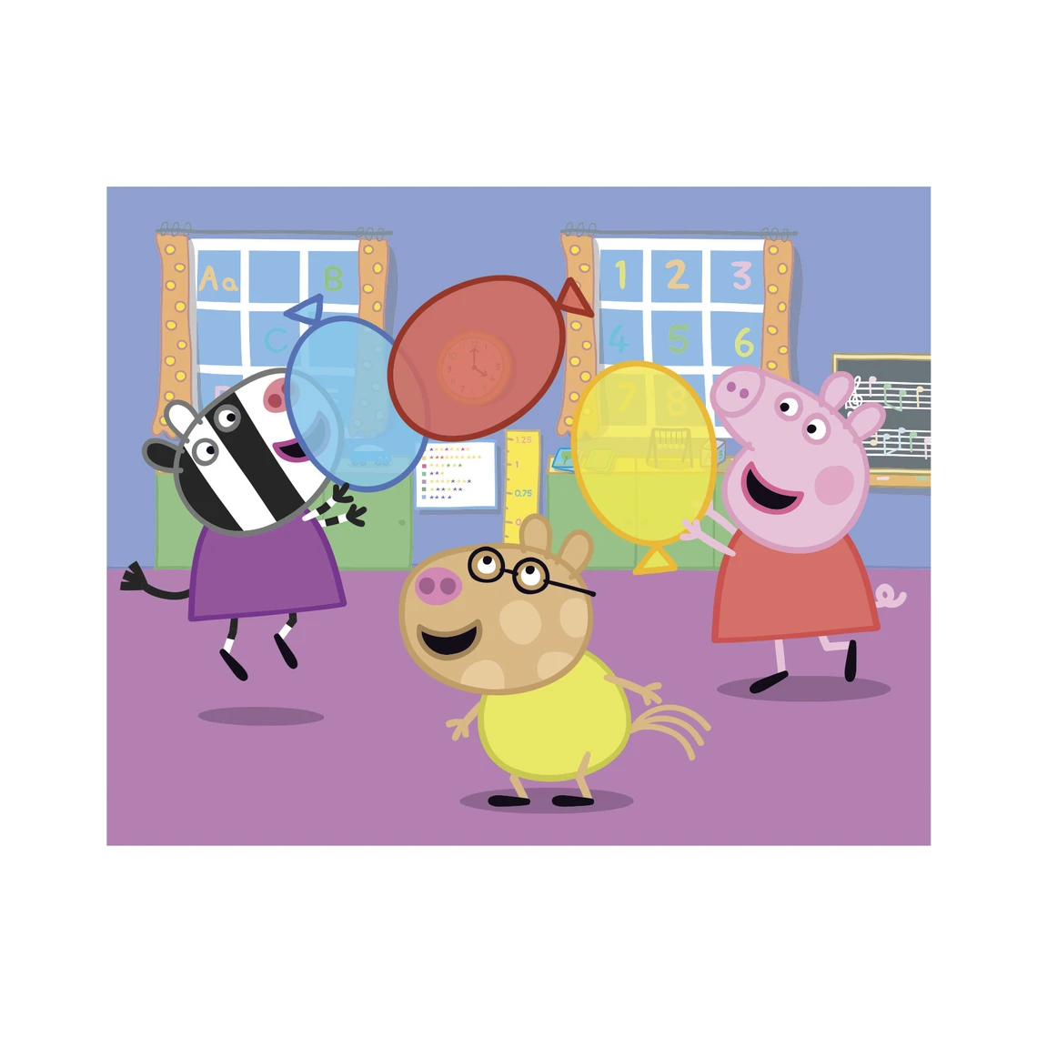 Dřevěné kostky Peppa Pig: Veselý den – 20 kostek - slide 4