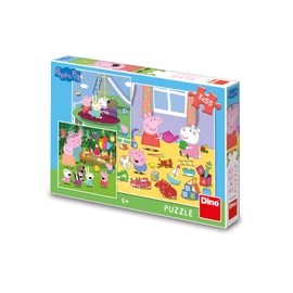 Puzzle Peppa Pig: Na prázdninách 3x55 dílků