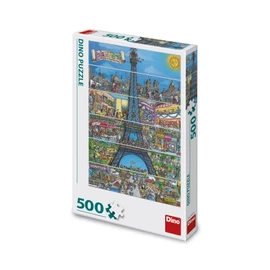 Puzzle Eiffelova věž kreslená 500 dílků