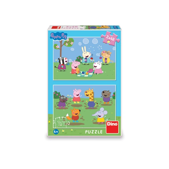 Puzzle Peppa Pig a kamarádi 2x48 dílků - slide 1